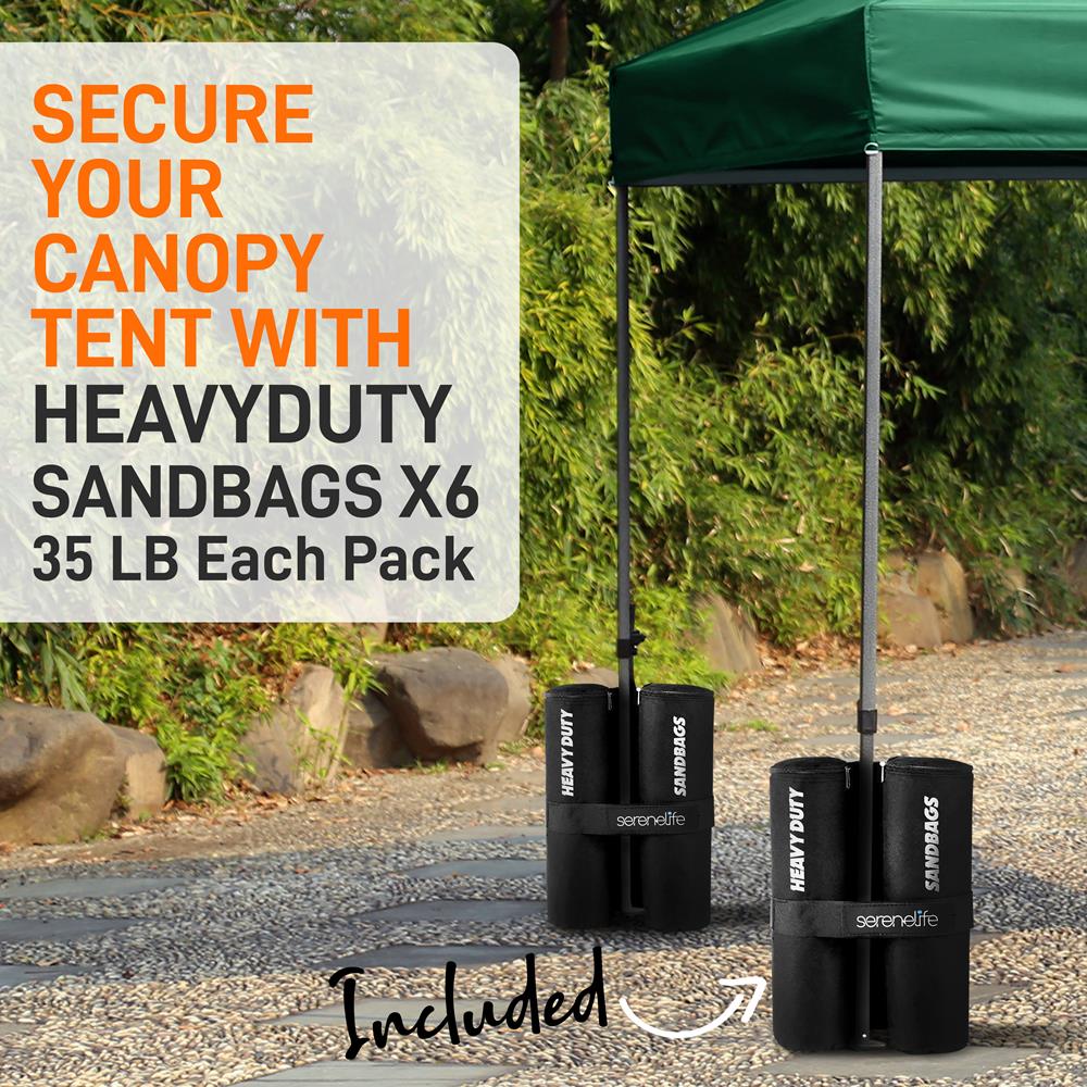 Pop Up Tent 10x15 ft Waterproof UV Blocker Polyester Forest Green