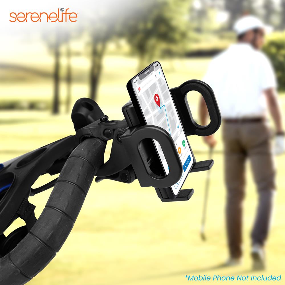 Golf Cart GPS Holder - Rotating Mount - Silicone Clip - Easy Assembly