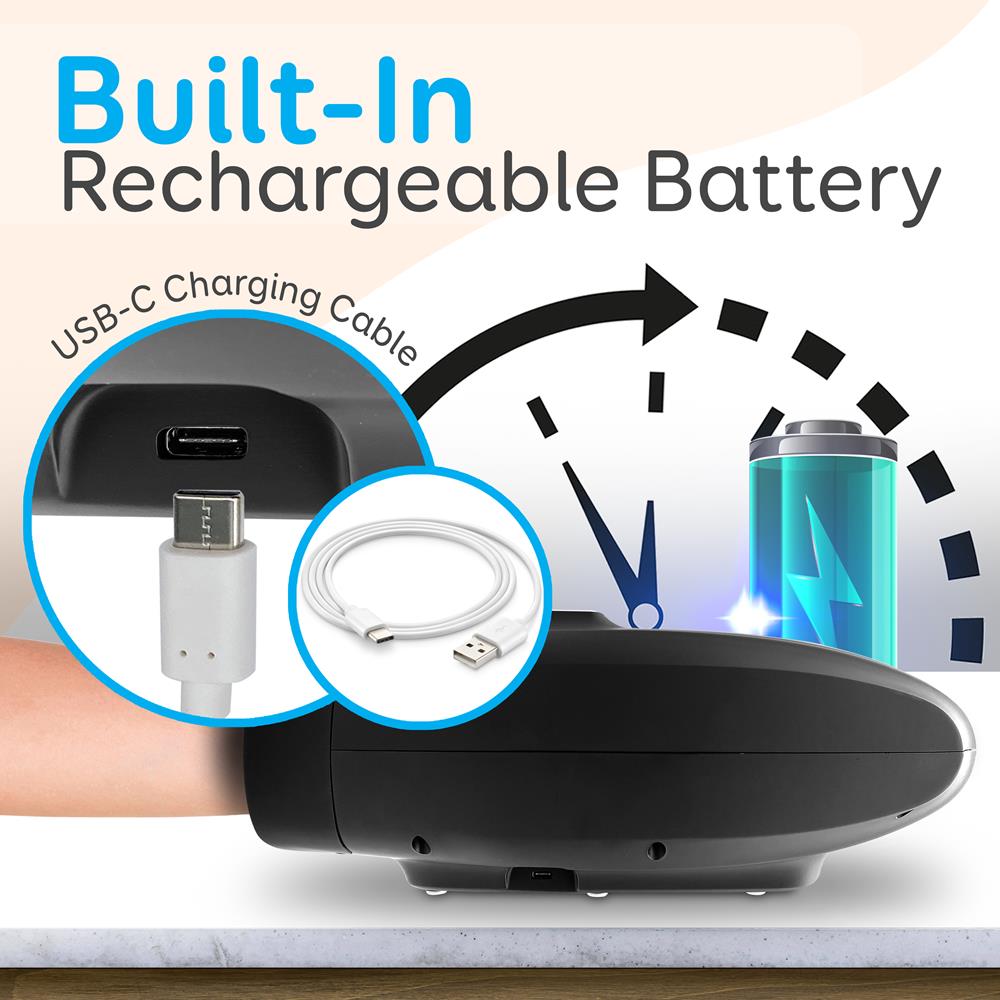 Electric Hand Massager Pain Relief 6 Modes Rechargeable White