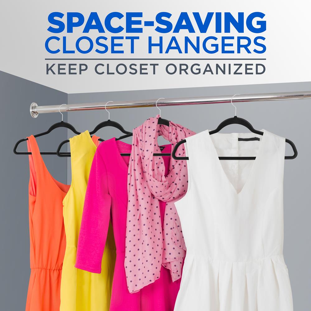 20 Pack Velvet Hangers - Non-Slip, Space-Saving, 360° Swivel Hook