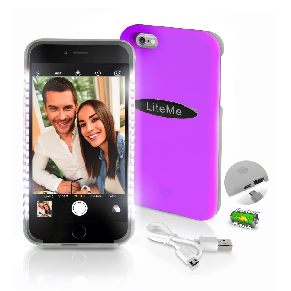 Iphone 6 Plus / 6S Plus 2-In-1 Selfie Light Led Illuminated And Juice Pack Case - Serenelife Liteme, Pink