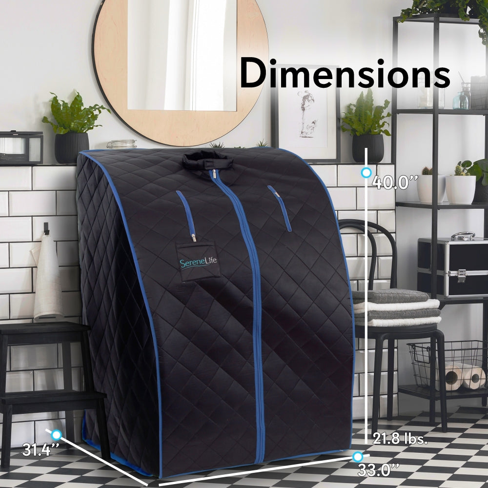 Compact & Portable Sauna - Personal In-Home Detox Spa Steam Therapy Heated Sauna