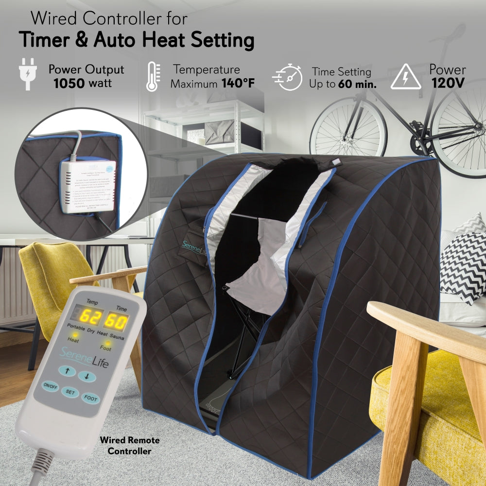 Compact & Portable Sauna - Personal In-Home Detox Spa Steam Therapy Heated Sauna