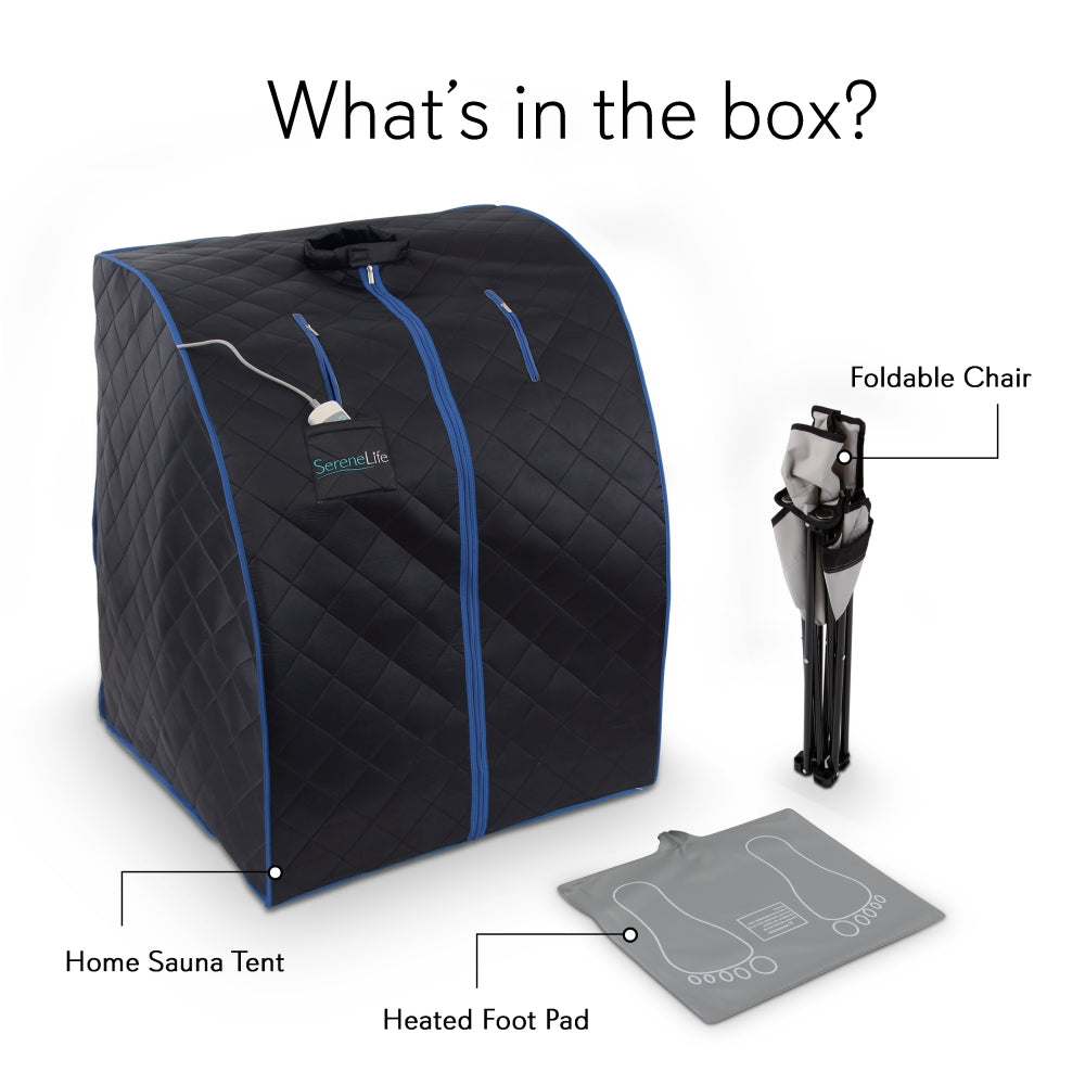 Compact & Portable Sauna - Personal In-Home Detox Spa Steam Therapy Heated Sauna