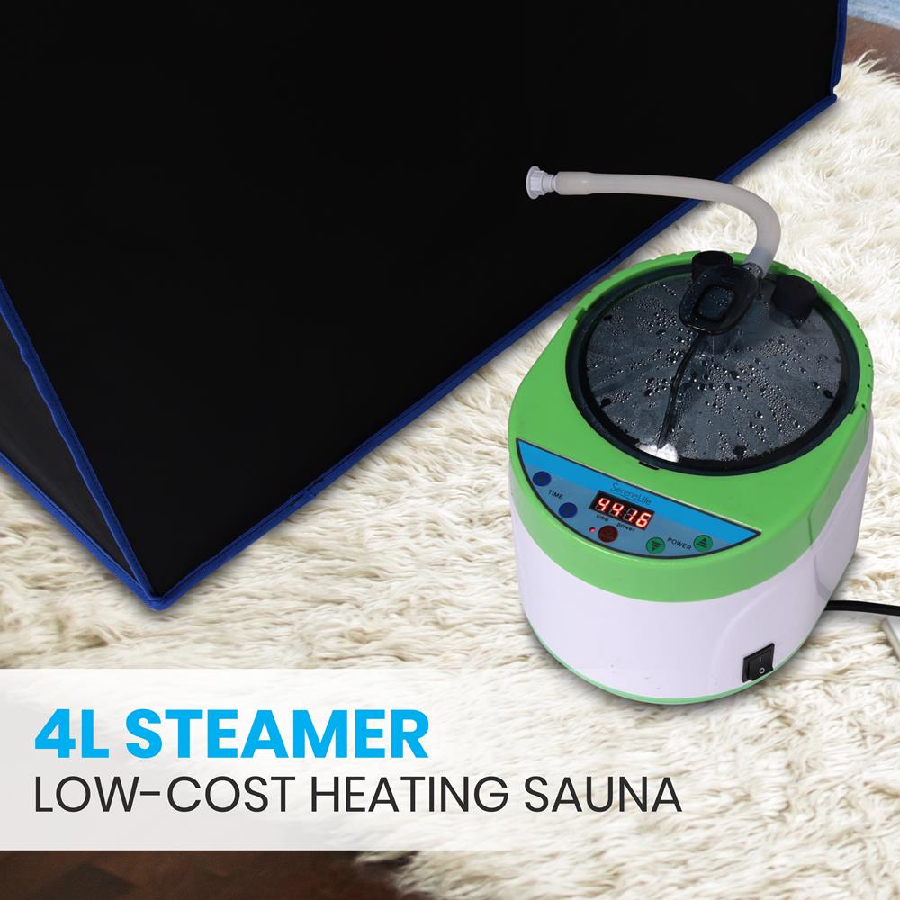 Portable Home Sauna for Detox, 4L Steamer, Folding Chair, Gray