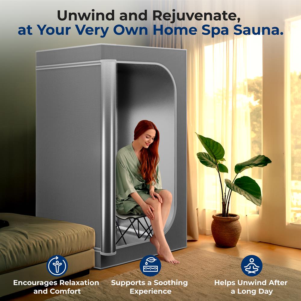 Portable Steam Home Sauna - Personal In-Home Detox Spa Steam Therapy Heated Sauna