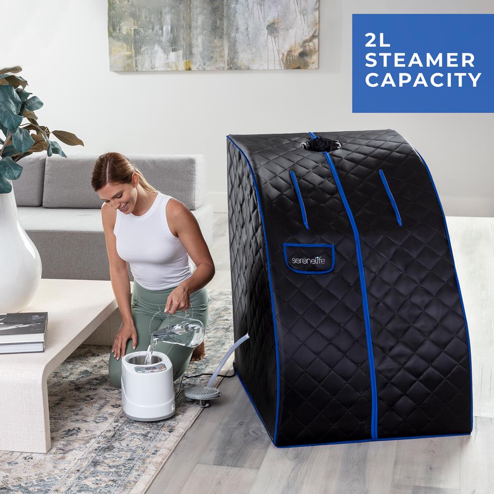 Portable Home Sauna, Detox Therapy, 2L Steamer, Folding Chair, Remote Control