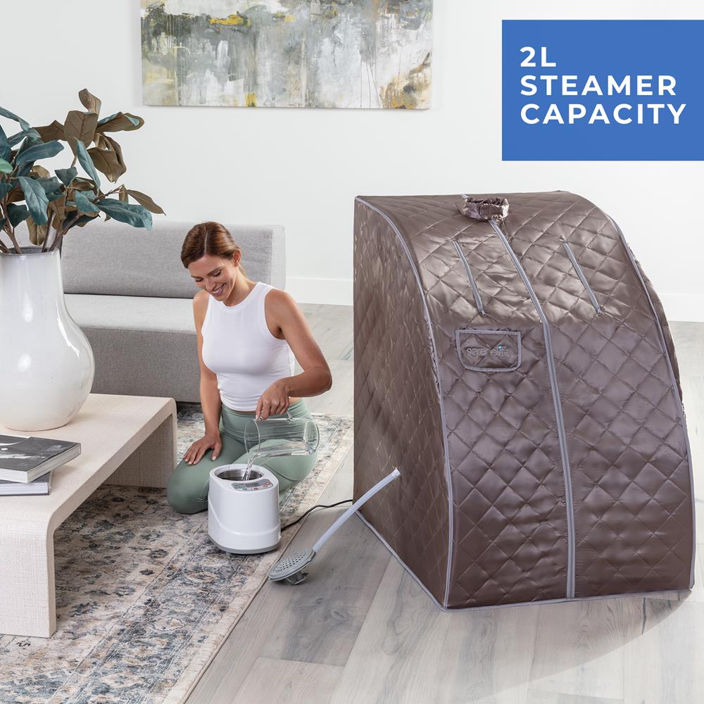 Portable Steam Sauna- One-Person Sauna For Detox & Weight Loss (Gray)