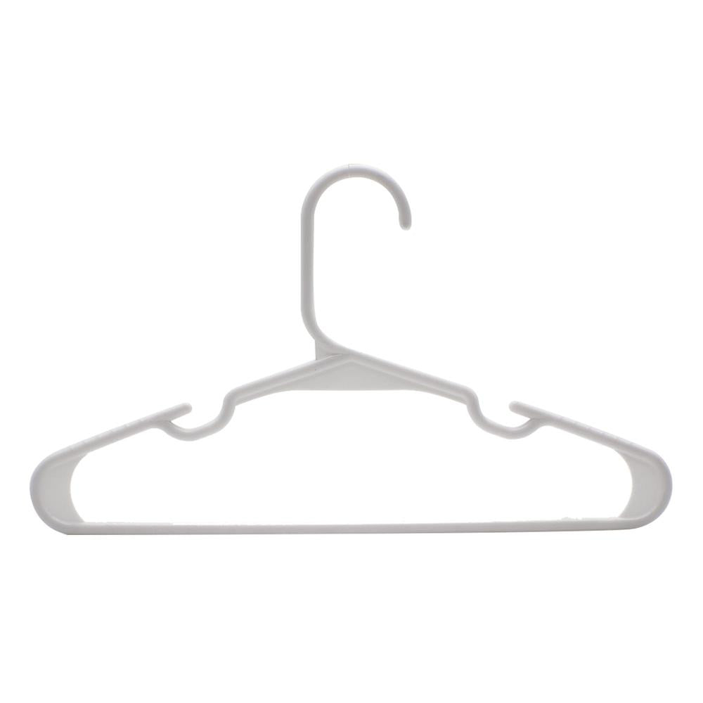 20 Pack Kids Hangers - Space-Saving Non-Slip Design, Durable Plastic, White