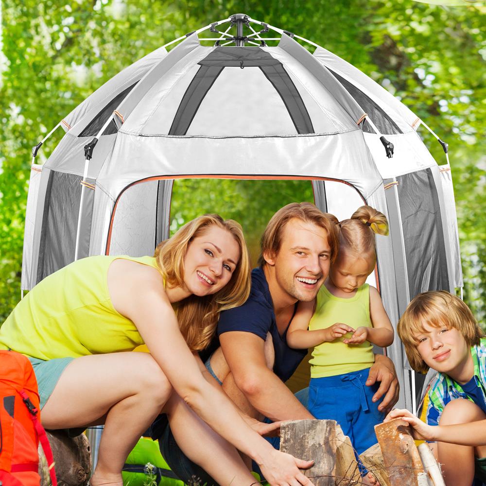 Portable Playpen with UV Shade, Easy Fold, Lightweight, Gray