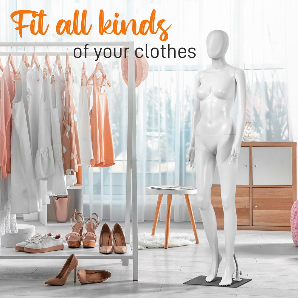 Female Mannequin Dress Form - Realistic, Adjustable, Durable Metal Base
