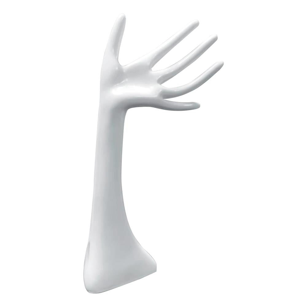 Jewelry Display Hand Stand, Elegant 3D Display, Sturdy PP + Metal, White