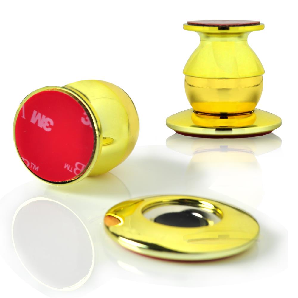 Magnetic Phone Holder Mount - Secure Grip - Gold