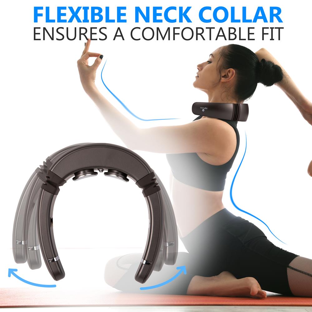 Digital Neck Massager Stress Relief Rechargeable Battery Red Light Therapy