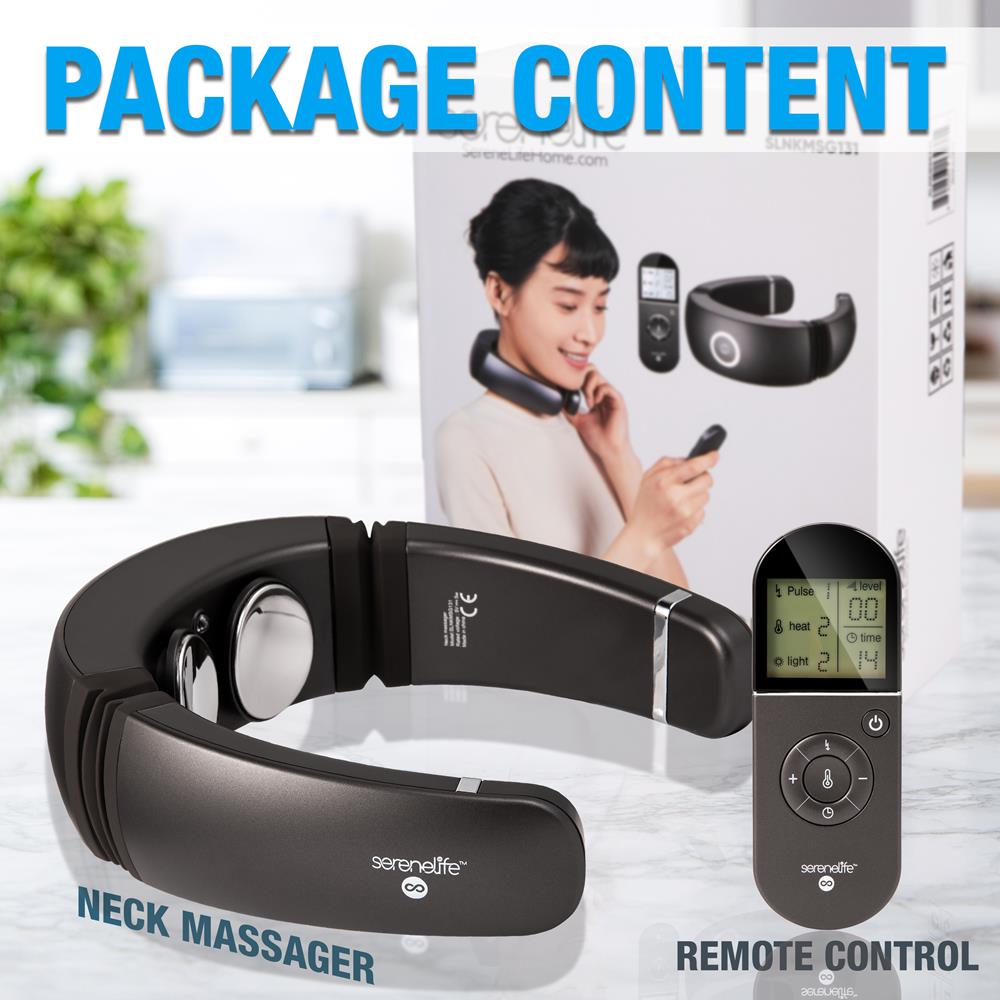 Digital Neck Massager Stress Relief Rechargeable Battery Red Light Therapy