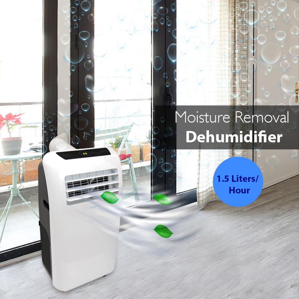Portable Air Conditioner 10,000 BTU Efficient Cooling Dehumidifier White