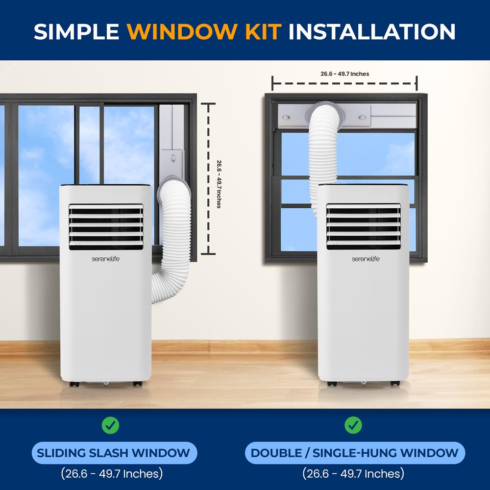Portable Air Conditioner 10000 BTU Efficient Cooling Dehumidifier White