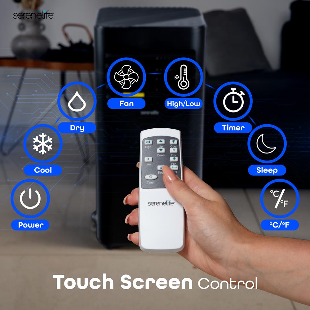 Portable Air Conditioner 8000 BTU Efficient Cooling Dehumidifier White