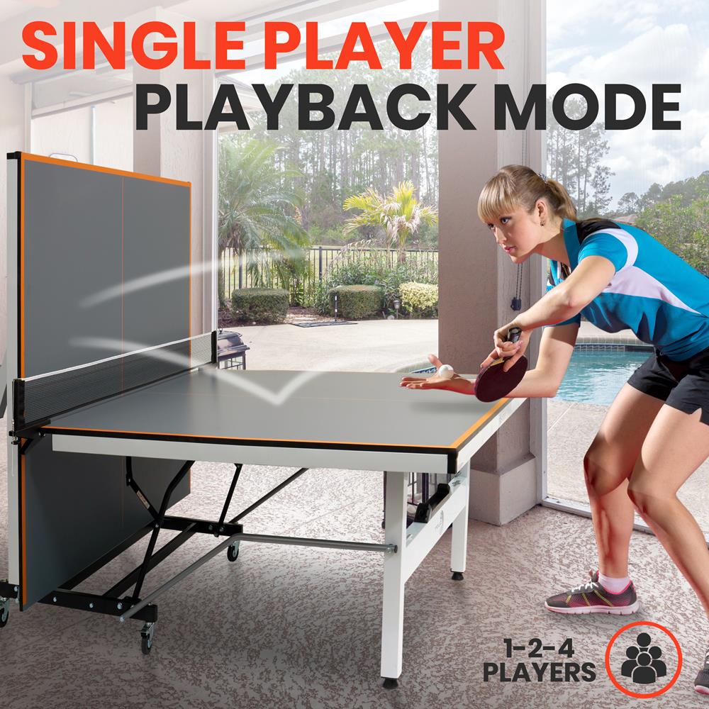 Indoor Table Tennis Table - Durable MDF, Foldable, Matte Grey Finish