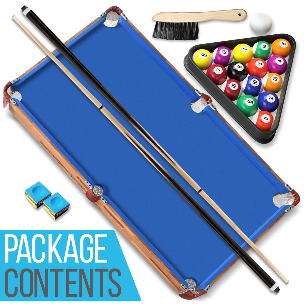 54'' Portable And Foldable Wooden Pool Table With Accessory Kit
