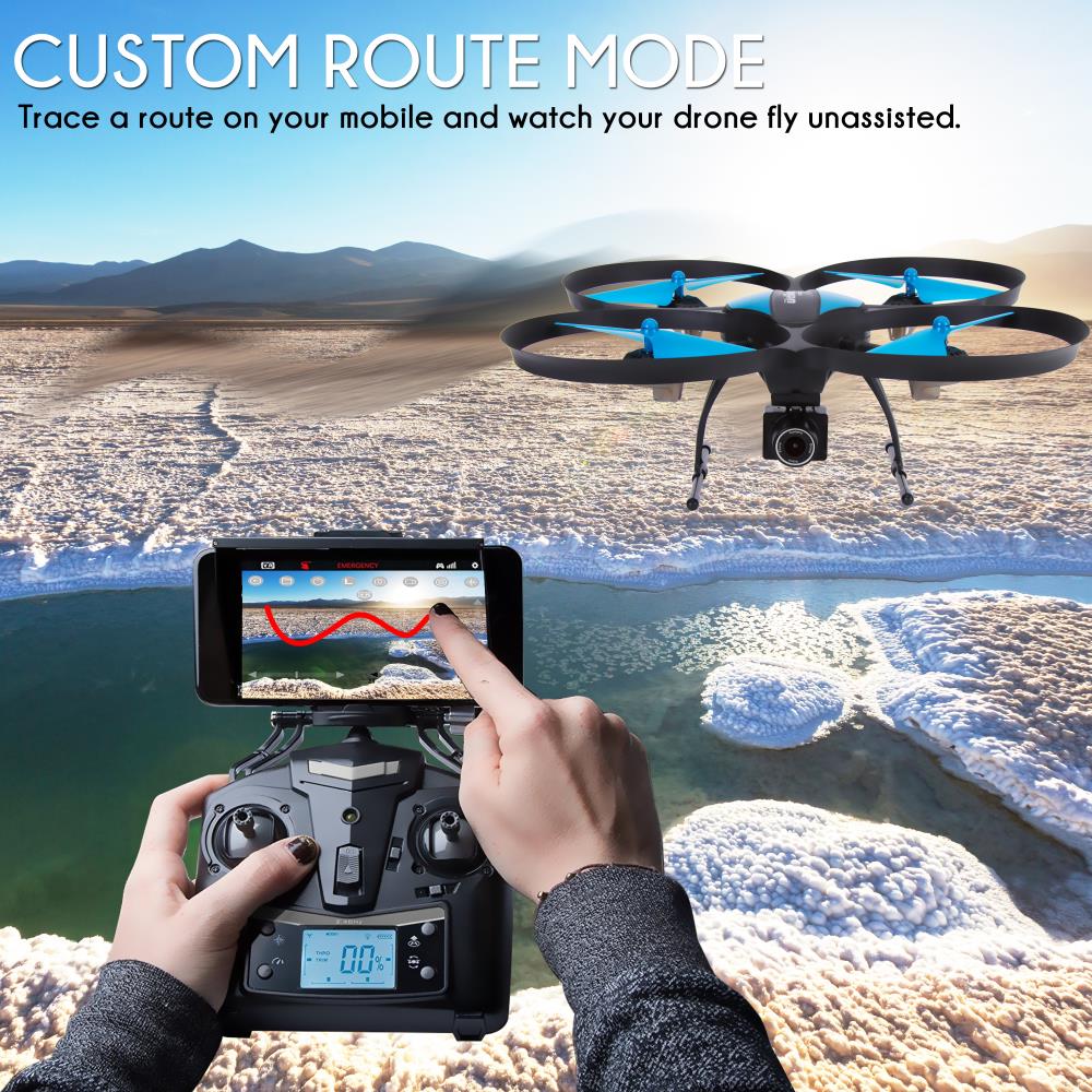 Wifi Drone Quad-Copter Wireless Uav With Hd Camera + Video Recording
