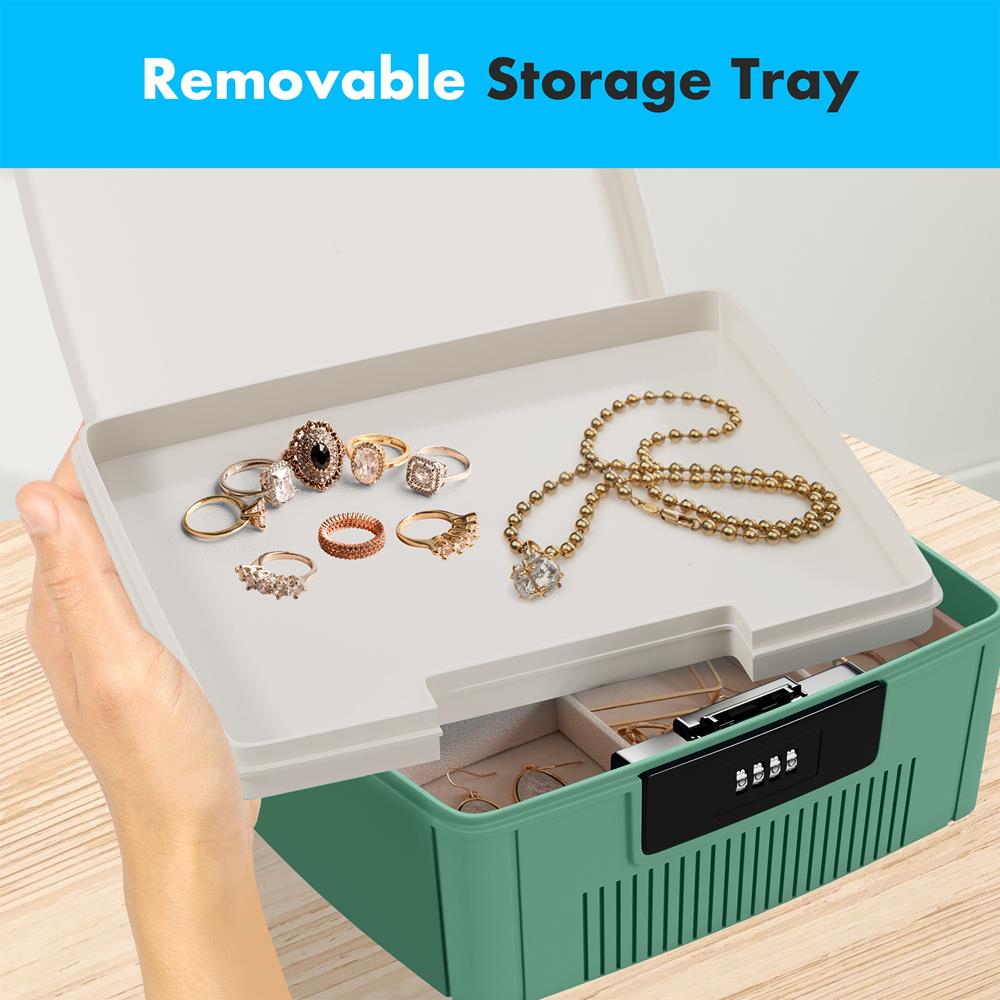 Lockable Storage Bin 1 Gallon Capacity ABS Material Green