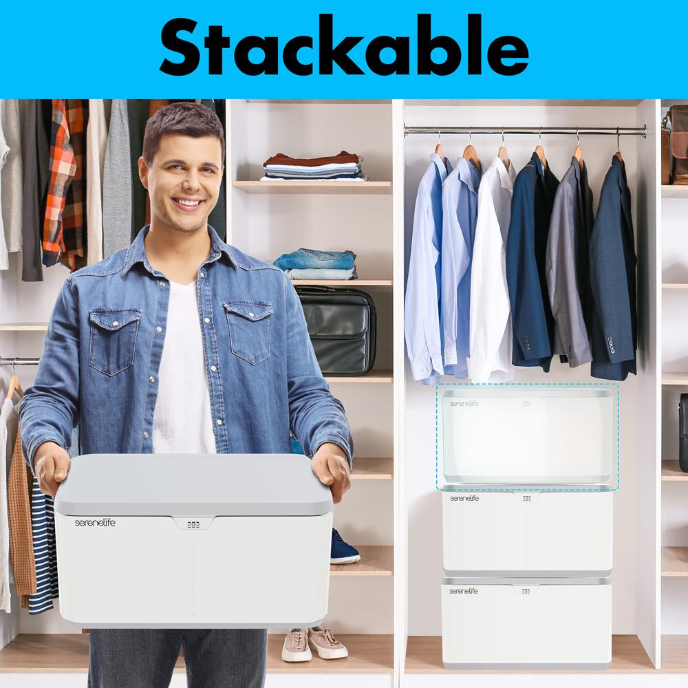 Lockable Storage Box 7 Gal Capacity ABS Material Light Gray