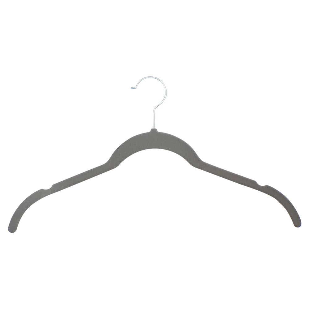50-Pack Velvet Hangers, Space-Saving Non-Slip Design, Grey