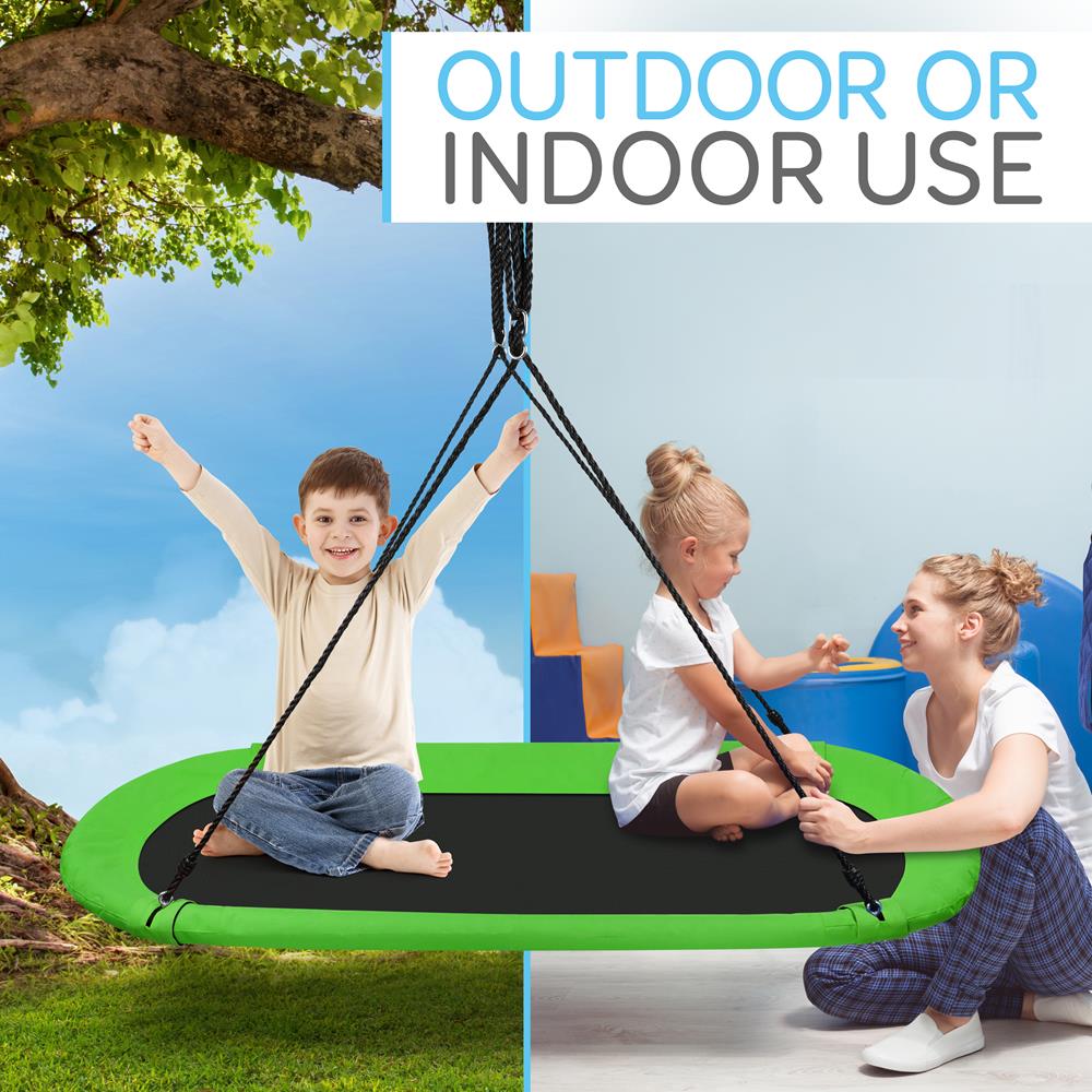 Heavy-Duty Oval Swing - Sturdy And Durable Swing For Indoor And Outdoor Use (Rainbow)