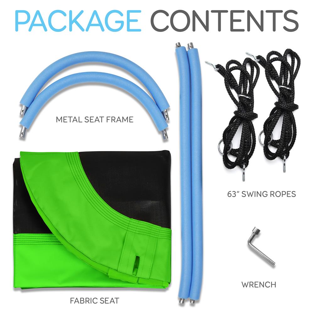 Heavy-Duty Oval Swing - Sturdy And Durable Swing For Indoor And Outdoor Use (Rainbow)