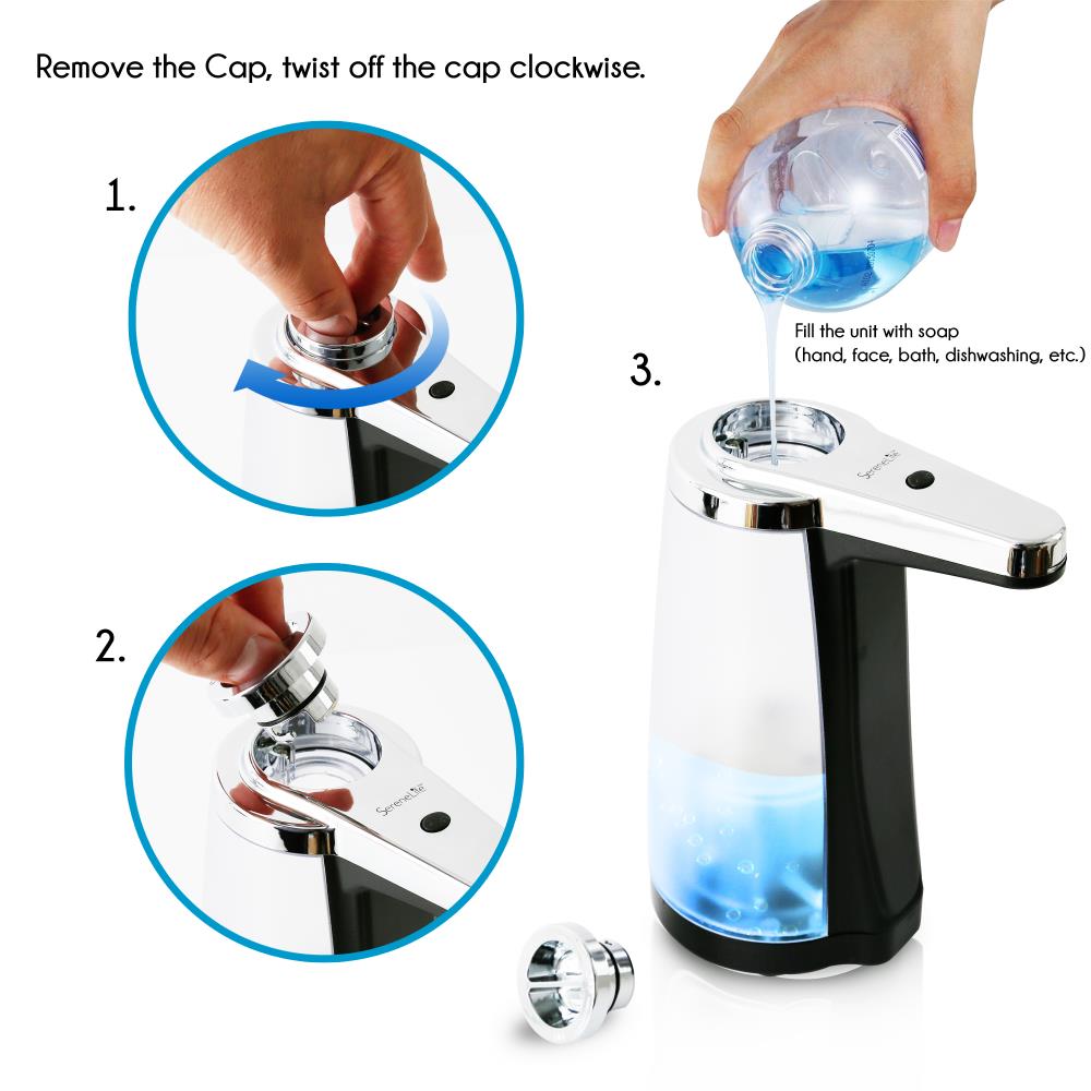 Automatic Soap Dispenser Touch-Free Sensor Chrome-Plated ABS
