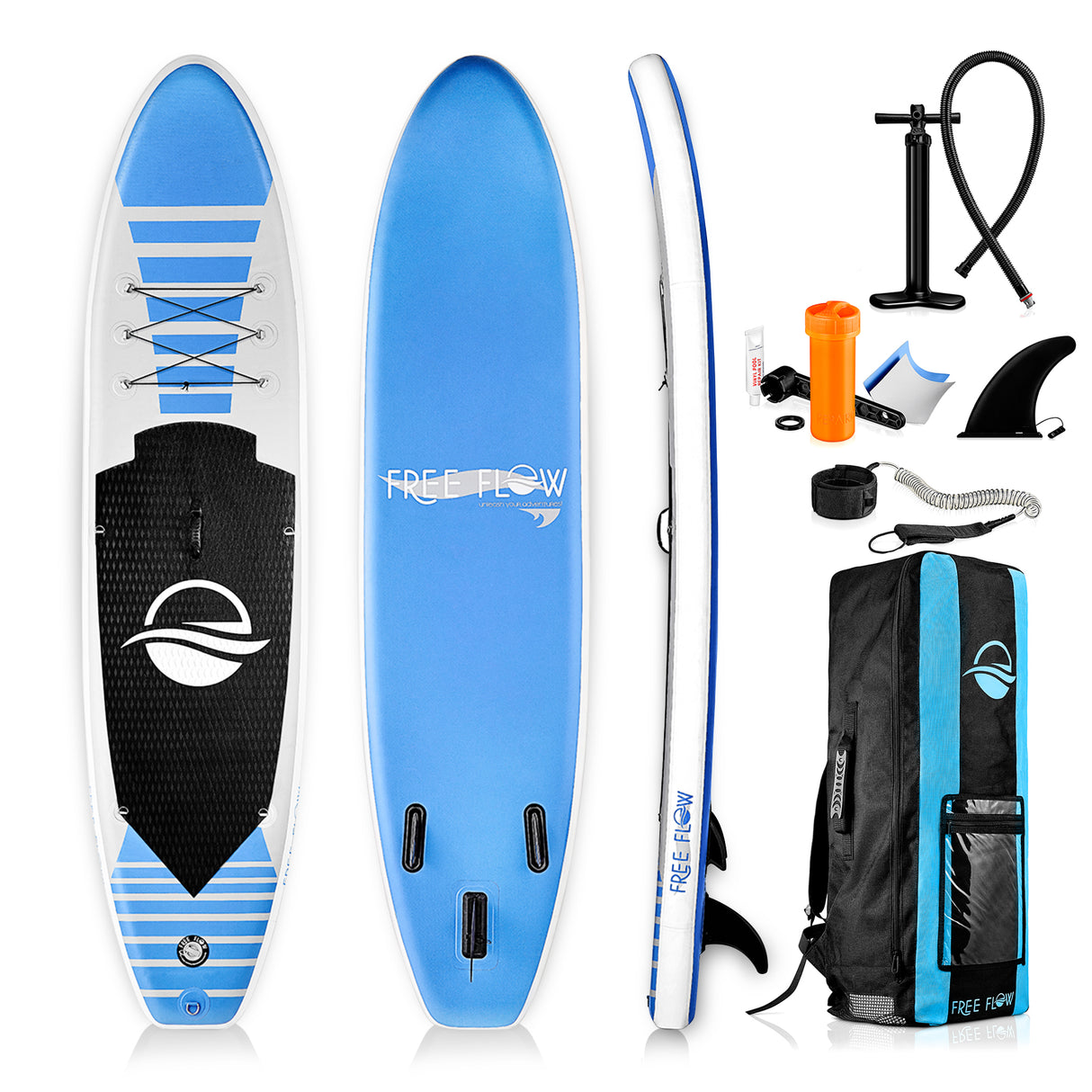 Inflatable Paddle Board - Stable Non-Slip Deck, 10'6", PVC, Teal