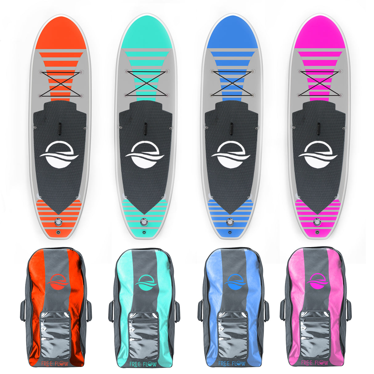Inflatable Paddle Board - Stable Non-Slip Deck, 10'6", PVC, Teal