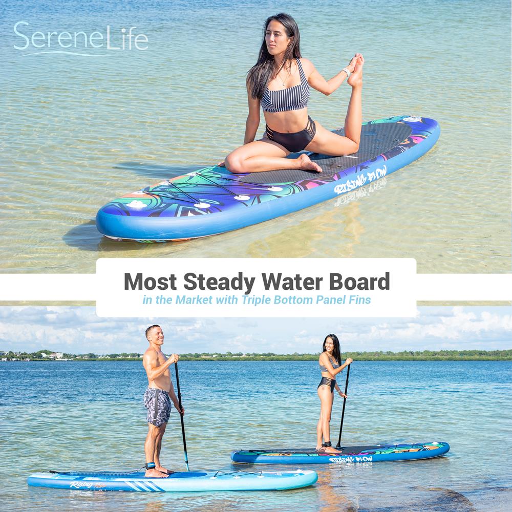 Inflatable Paddle Board - Stable Non-Slip Deck, 10'6", Blue