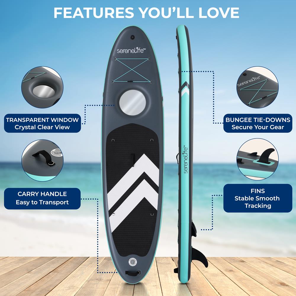 Inflatable Stand-Up Paddle-Board with Window