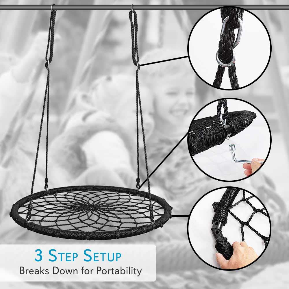 Spider Swing Seat 600lb Capacity, Waterproof 40" Diameter, Blue