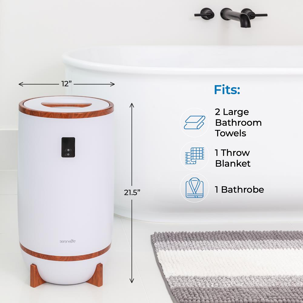 Towel Warmer with Timer & Auto Shut-Off, Holds 2 Towels, Cherry