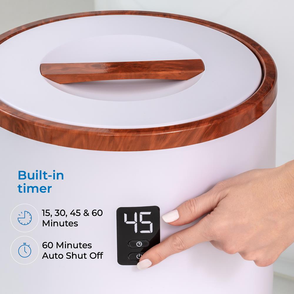 Towel Warmer with Timer & Auto Shut-Off, Holds 2 Towels, Cherry