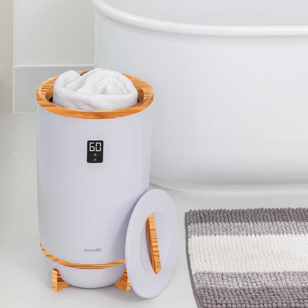 Towel & Blanket Warmer - Quick Heat, 2 Towel Capacity, Auto Shut-Off, White