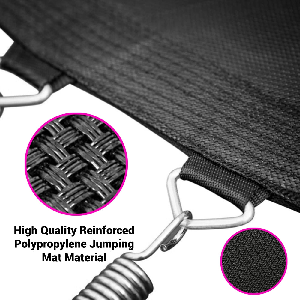 10FT Outdoor Trampoline, Safe Jumping, Reinforced Mat, Pink