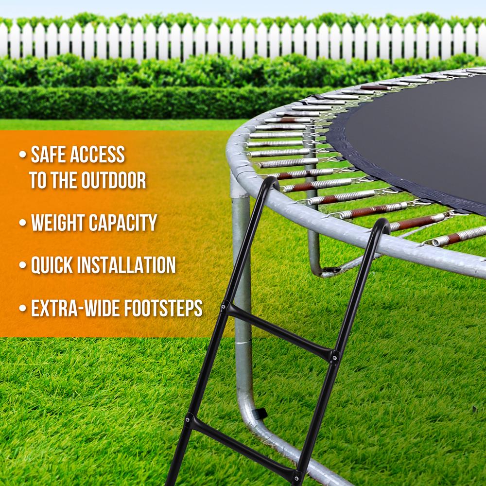 Outdoor Trampoline Ladder Safe Access Galvanized Steel 264 lbs Capacity