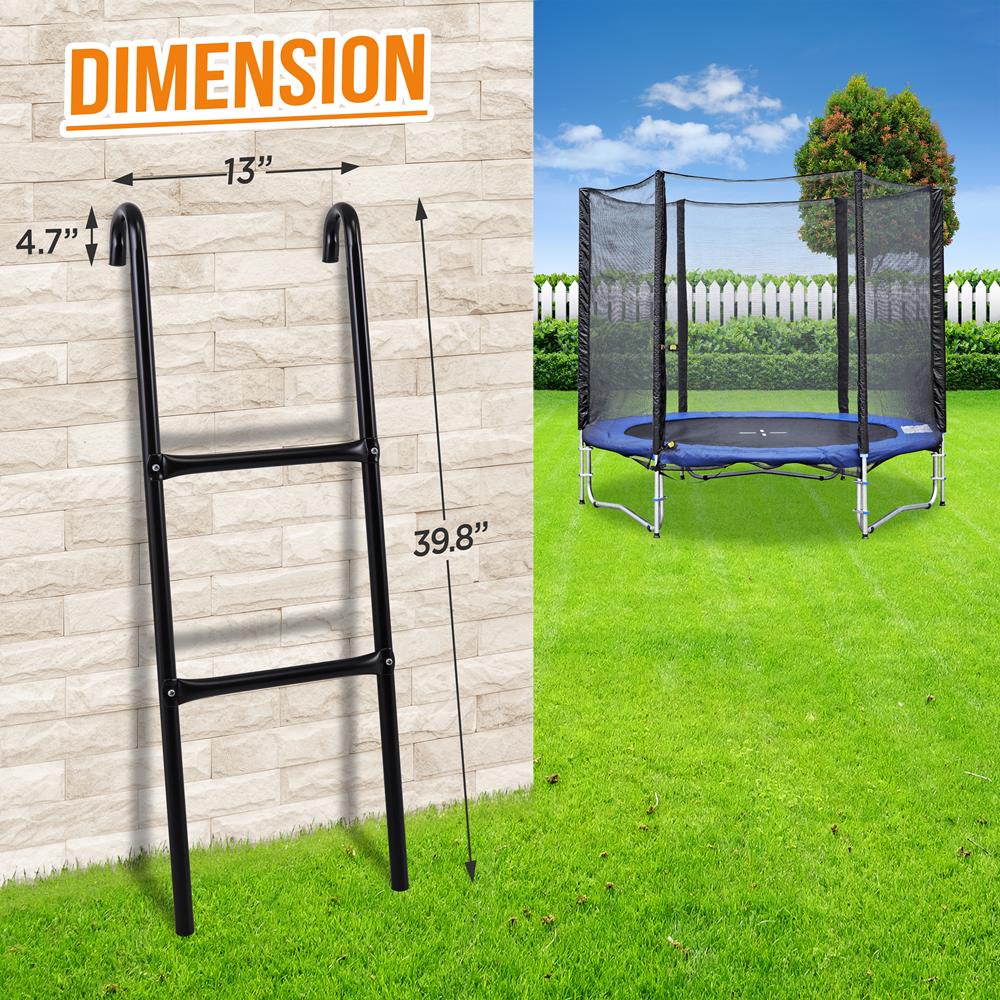 Outdoor Trampoline Ladder Safe Access Galvanized Steel 264 lbs Capacity