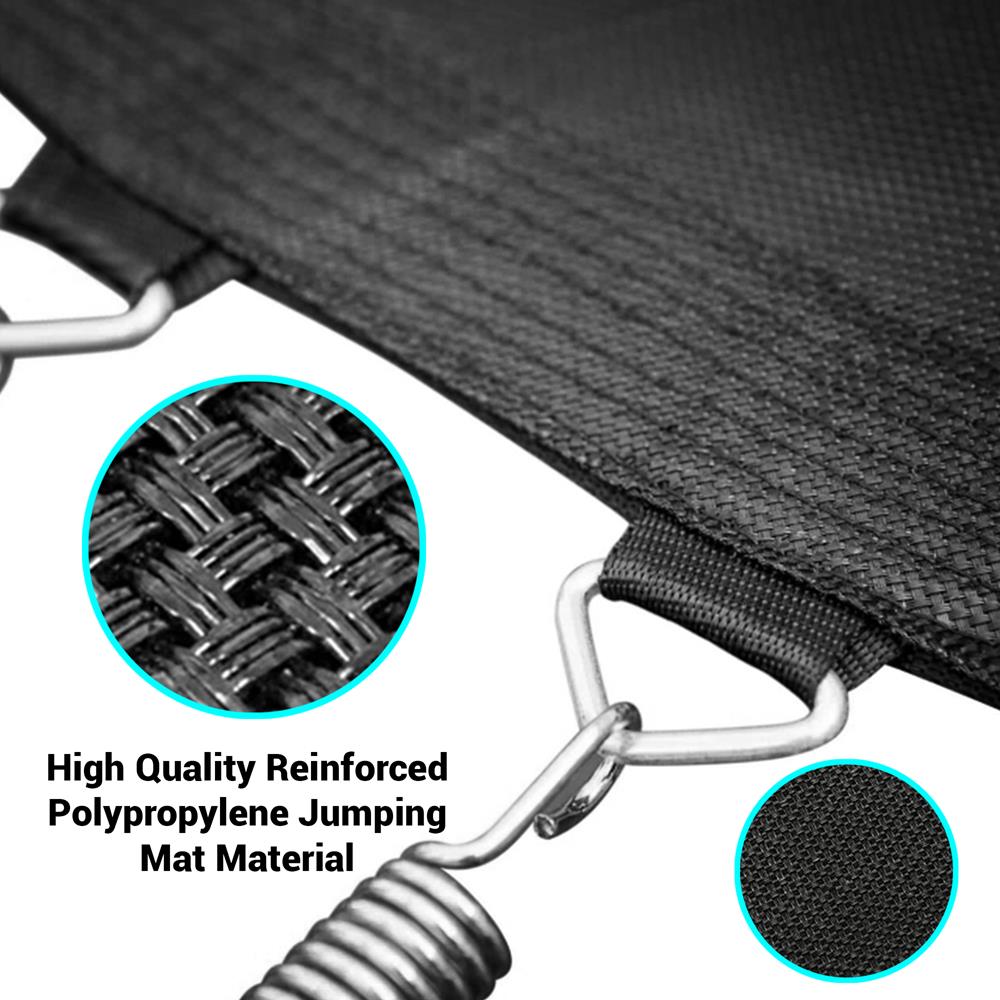 8FT Outdoor Trampoline, Safe Jumping, Reinforced Mat, Blue