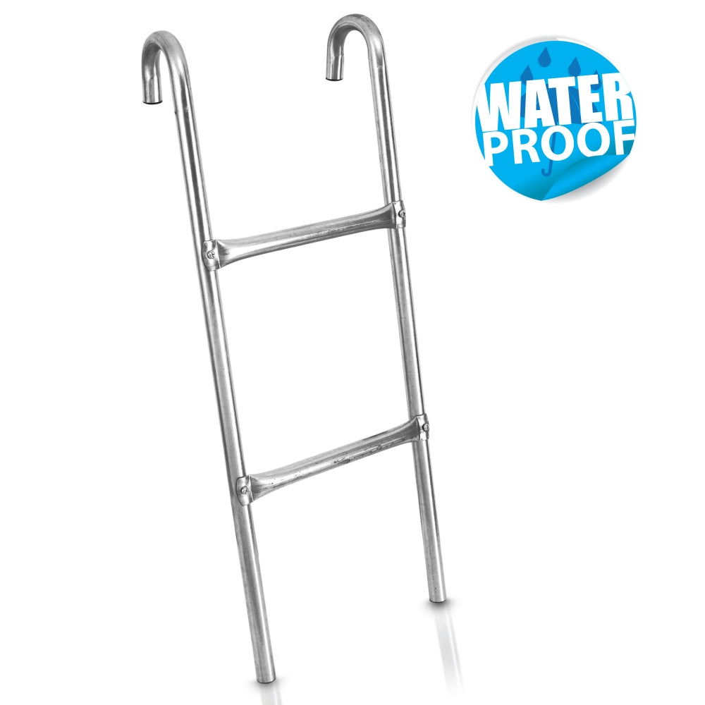 Outdoor Trampoline Safety Ladder, Weather Resistant Steel, 2-Step