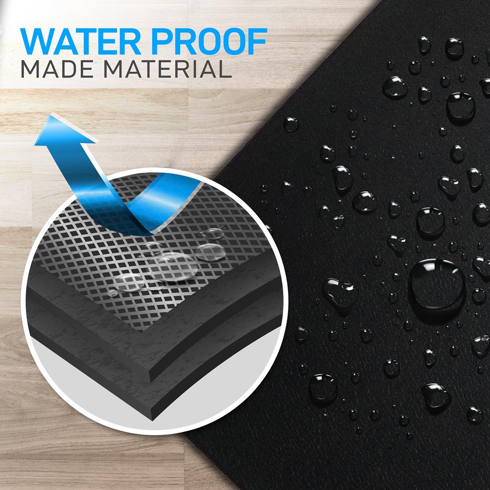 Exercise Mat for Floor Protection, Non-Slip PVC Foam, 36"x72"