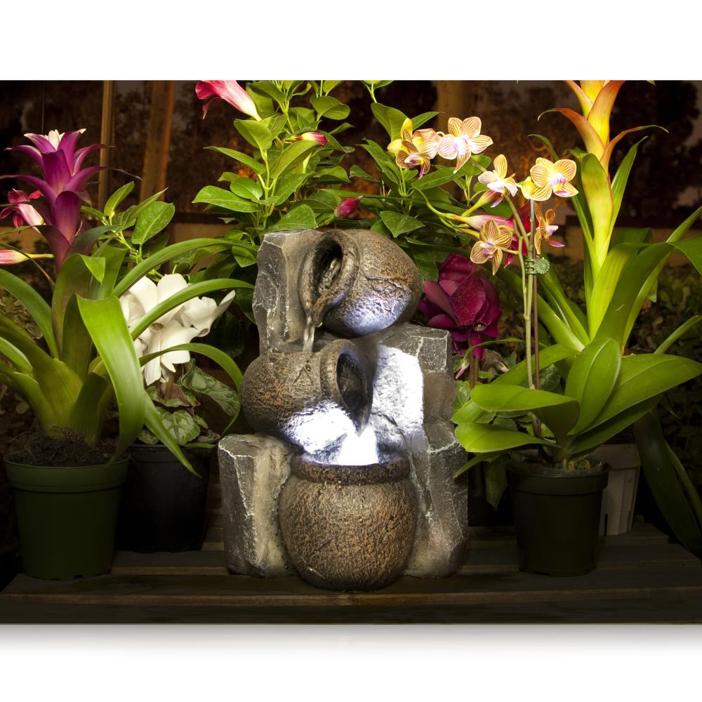 Tabletop Water Fountain - Relaxing Sound, Automatic Pump, 10.6" Tall
