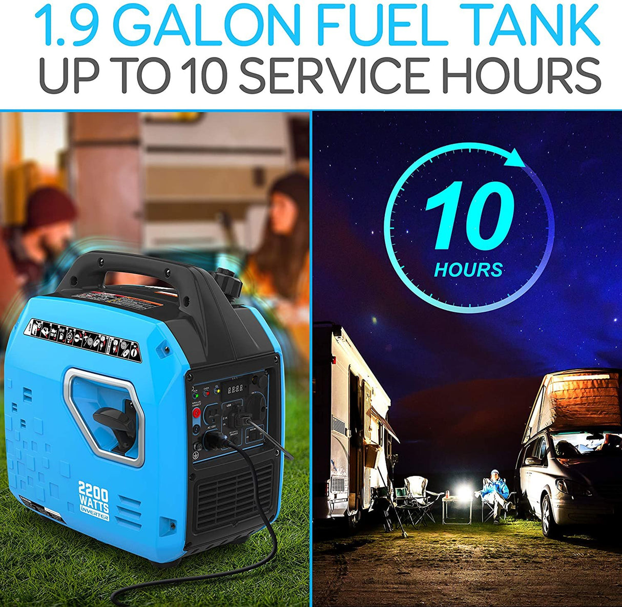 2200-Watt Inverter Generator - Portable And Compact Inverter Generator