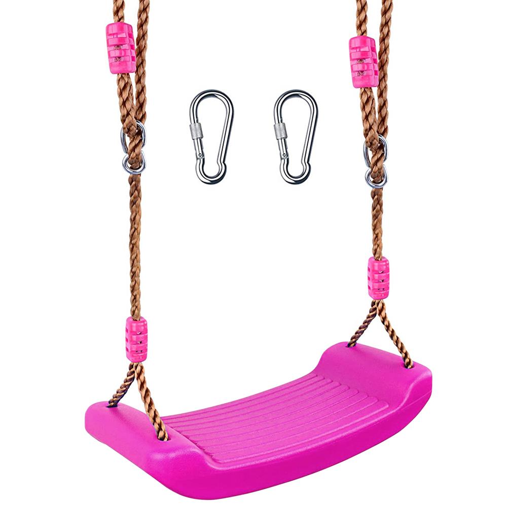 Swing Seat With Carabiner - Hanging Durable & Lightweight Plastic Swing Set For Kids