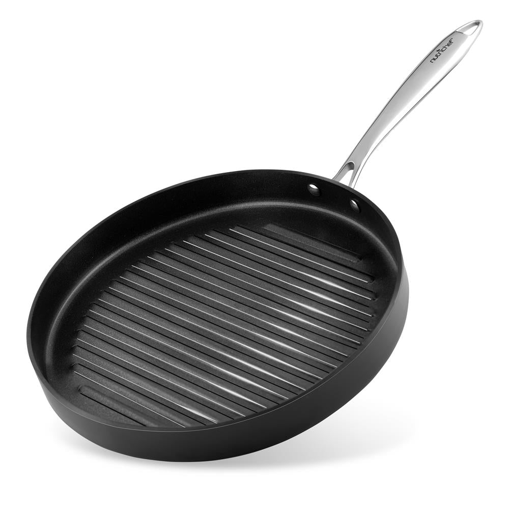 12’’ Hard-Anodized Nonstick Grill - Dishwasher Safe Nonstick Grill Pan