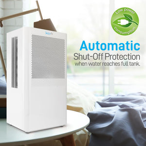 Portable Energy-Saver Dehumidifier - Ultra-Quiet & Electric Small Dehumidifier, 3 Pints Volume Capacity, Space Up To 322 Sq. Ft. For Bedroom, Bathroom, Rv, Closet & Basement